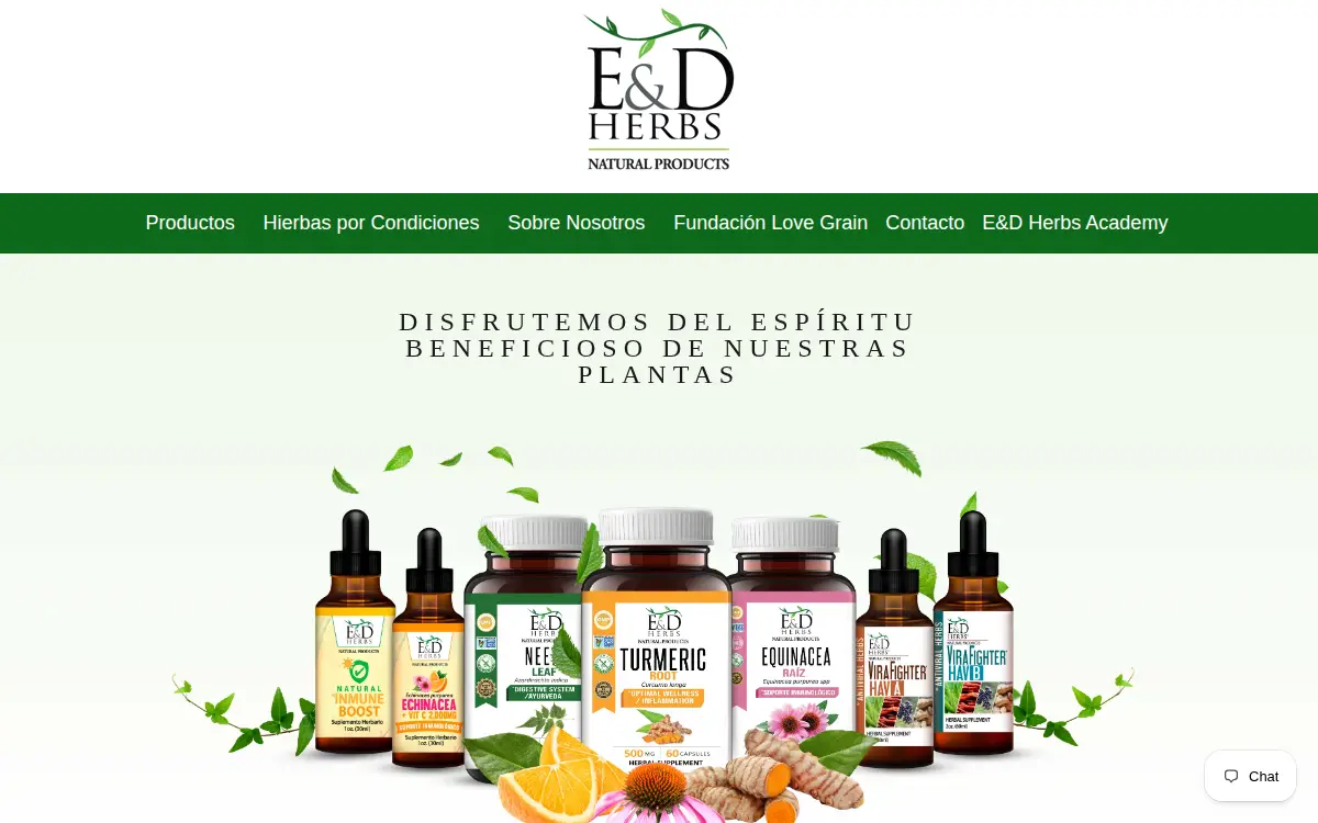 Homepage of E&d Herbs Medicine Natural Products LLC