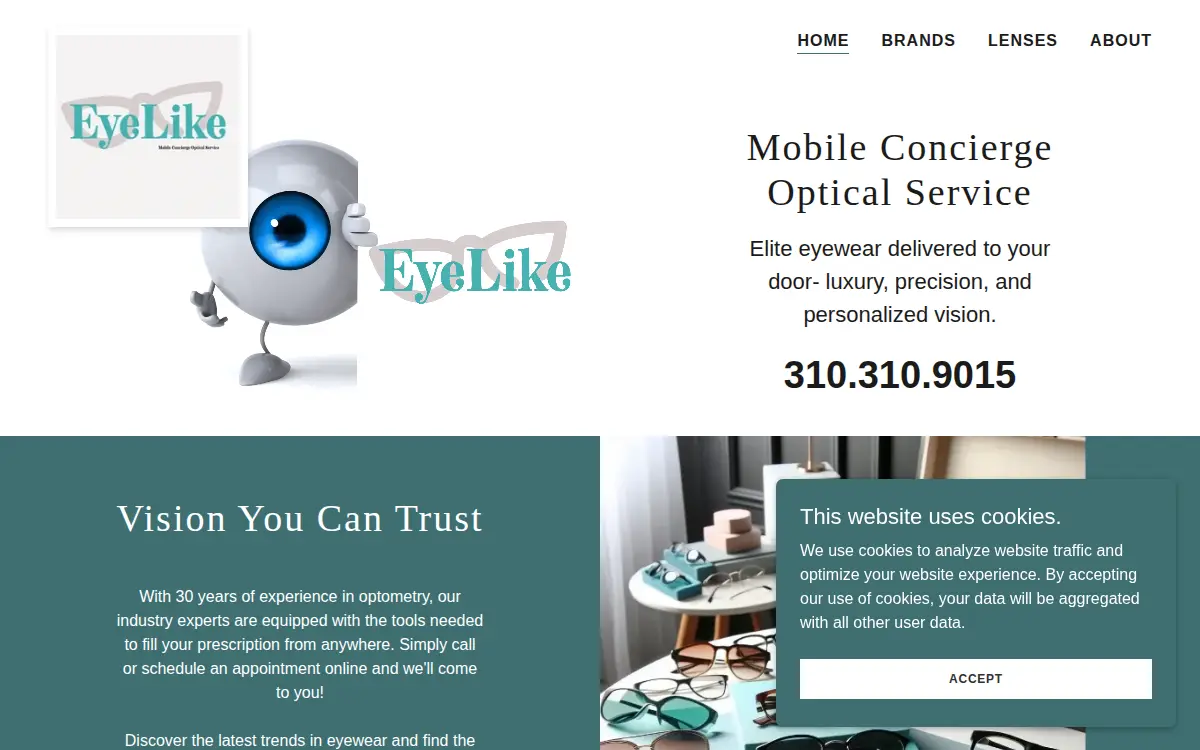 Homepage of Eyelike, LLC