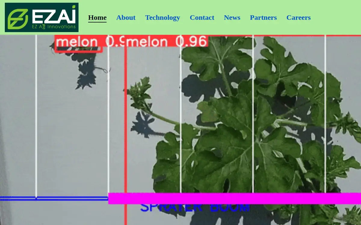 Homepage of Ez Ag Innovations, INC