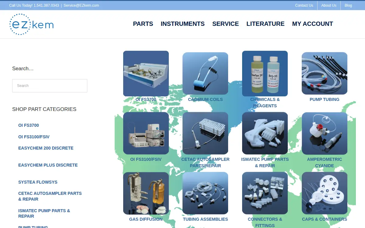 Homepage of Ezkem Corporation