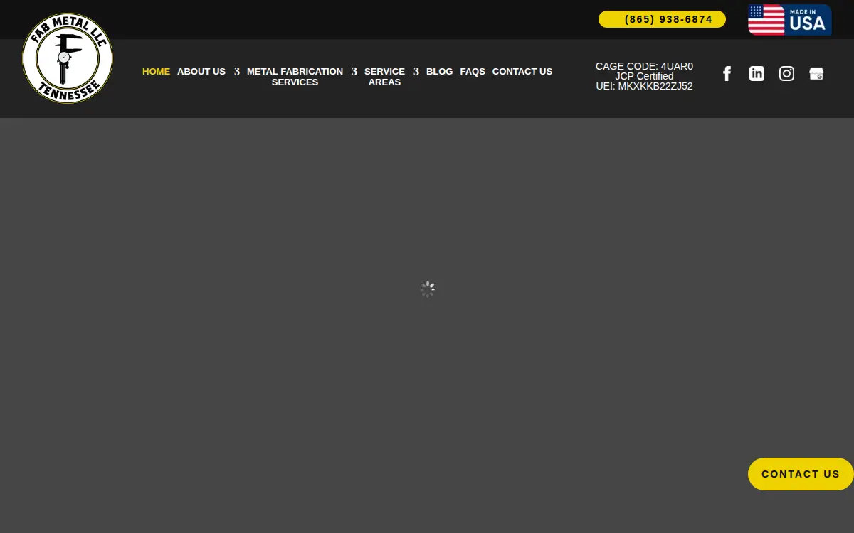 Homepage of Fab Metal, L.l.c