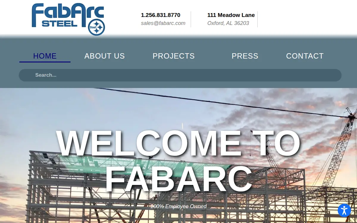 Homepage of Fabarc Steel Supply INC