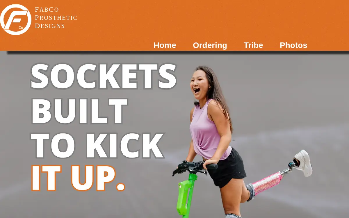 Homepage of Fabco Prosthetic Designs LLC