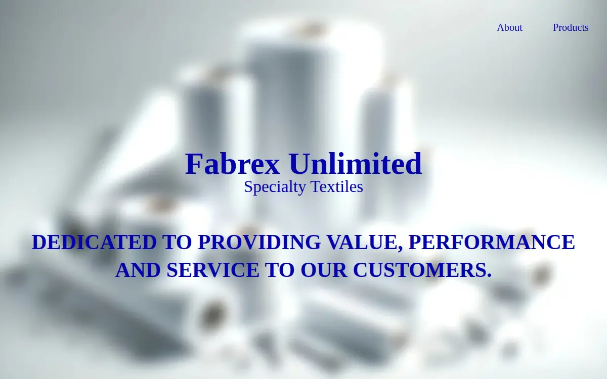 Homepage of Fabrex Unlimited INC