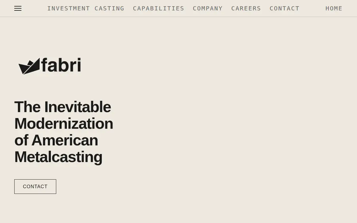 Homepage of Fabri INC