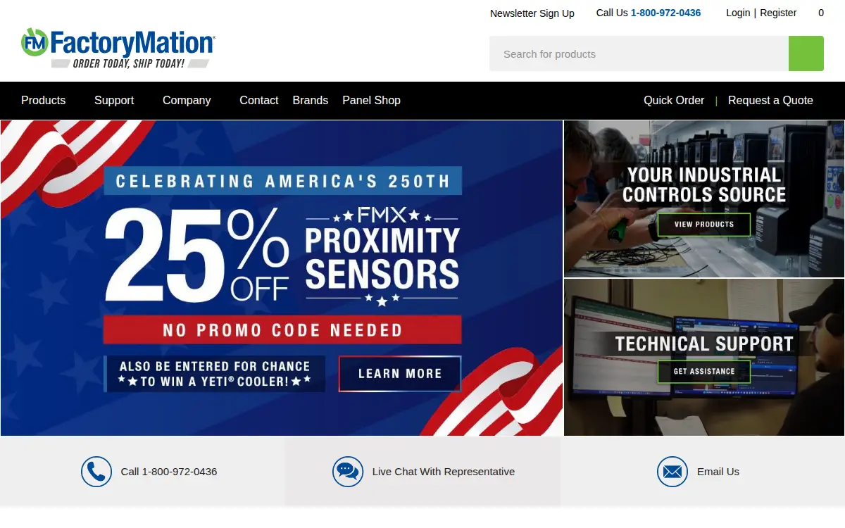 Homepage of Factorymation LLC