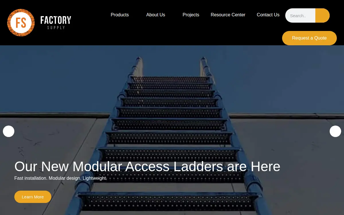 Homepage of Factory Supply Handling, LLC
