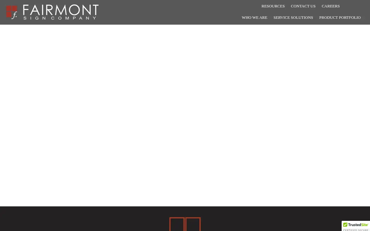 Homepage of Fairmont Sign CO