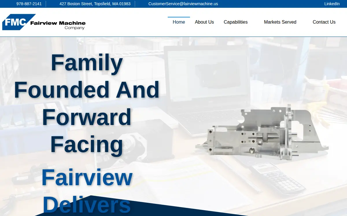 Homepage of Fairview Machine Company, INC.