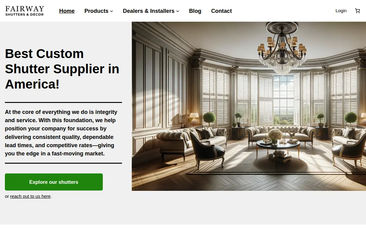 Homepage of A & J International LLC