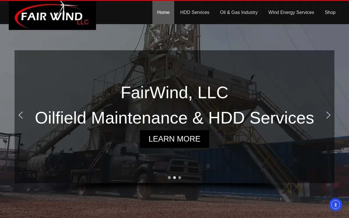Homepage of Fairwind, LLC