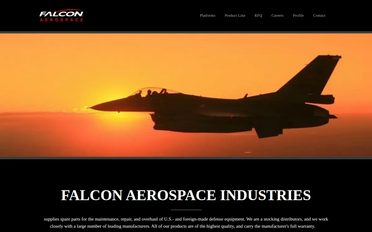 Homepage of Falcon Aerospace, INC.