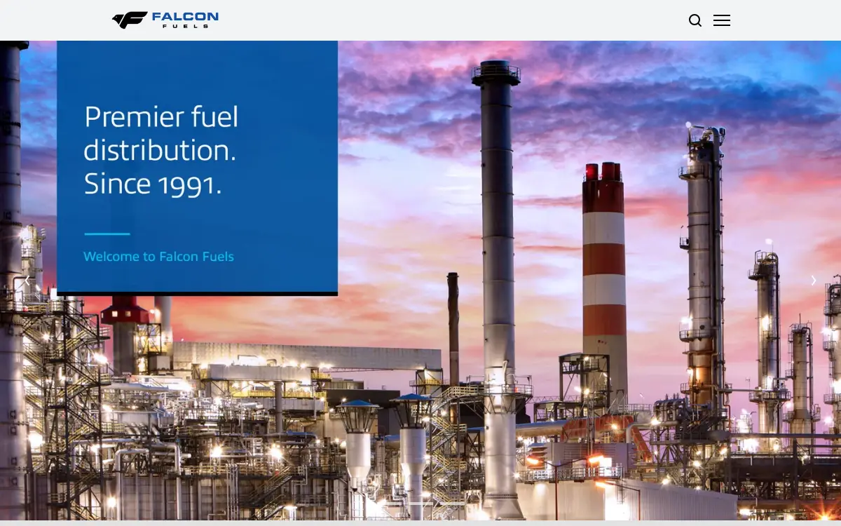 Homepage of Falcon Fuels, INC.