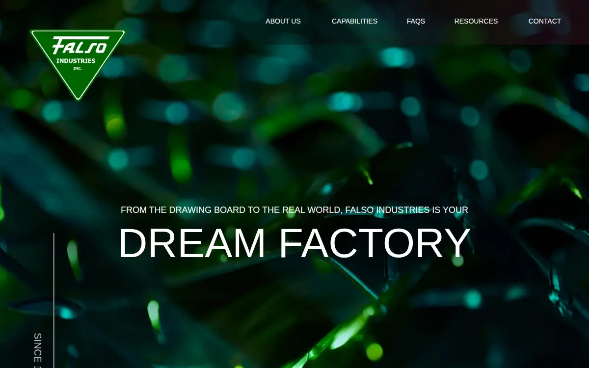 Homepage of Falso Industries, INC.