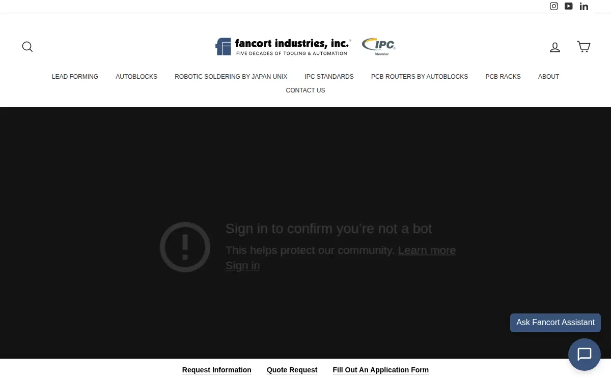 Homepage of Fancort Industries INC