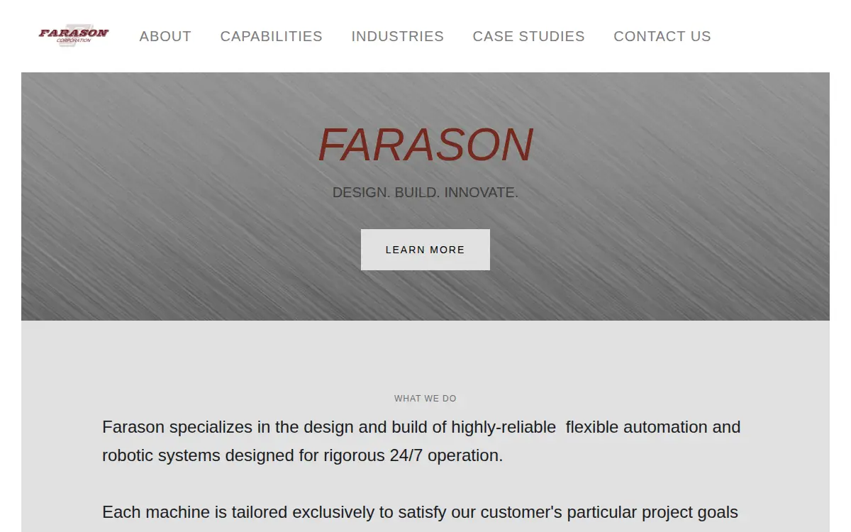 Homepage of Farason Corporation