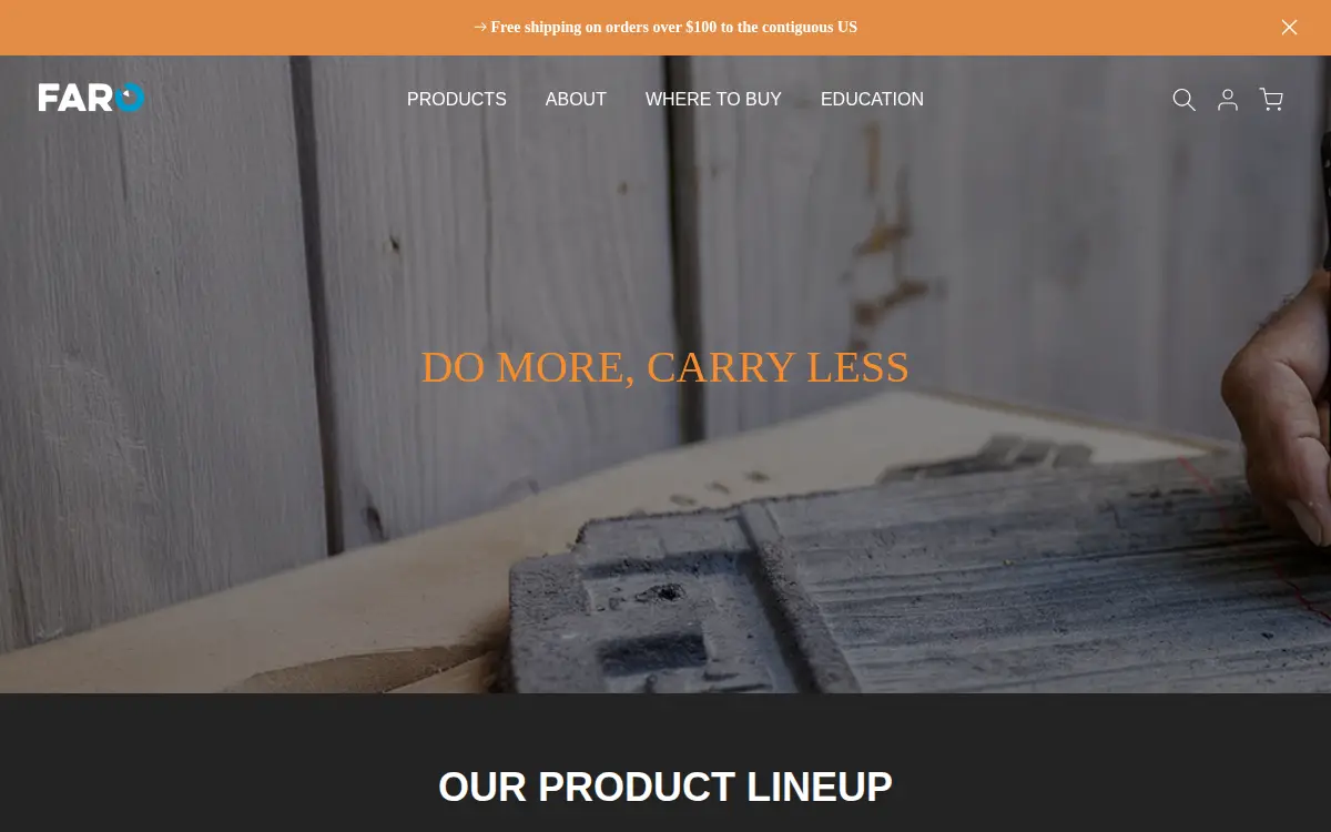 Homepage of Faro International Incorporated