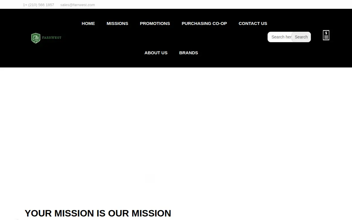 Homepage of Farrwest Environmental Supply, INC.