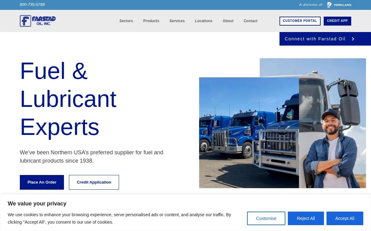 Homepage of Parkland USA Corporation