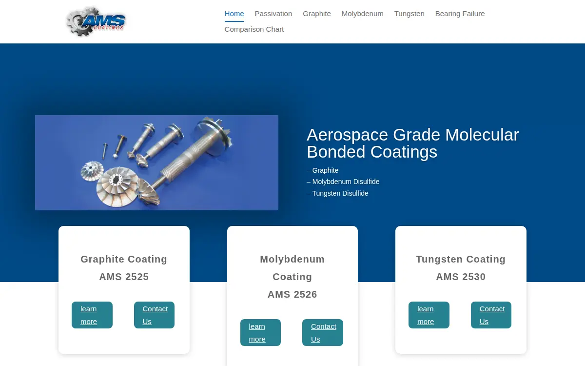 Homepage of Ams Coatings, INC.