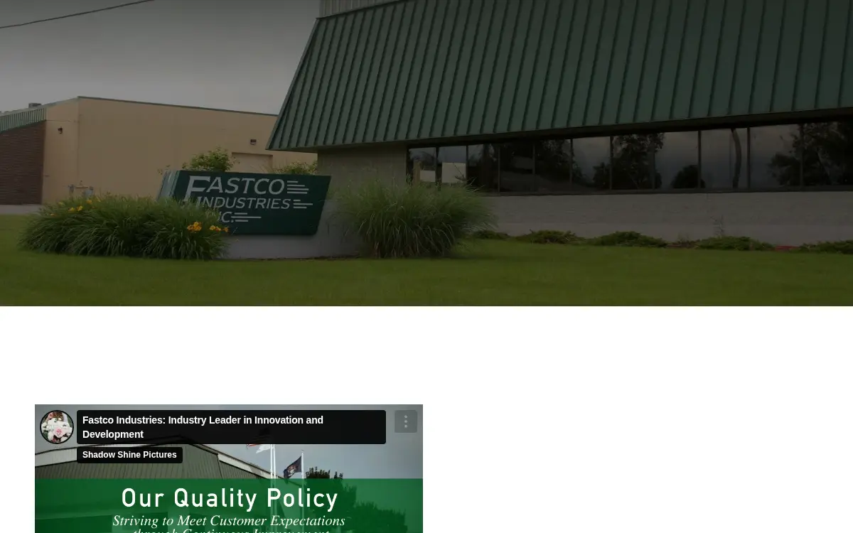 Homepage of Fastco Industries, INC