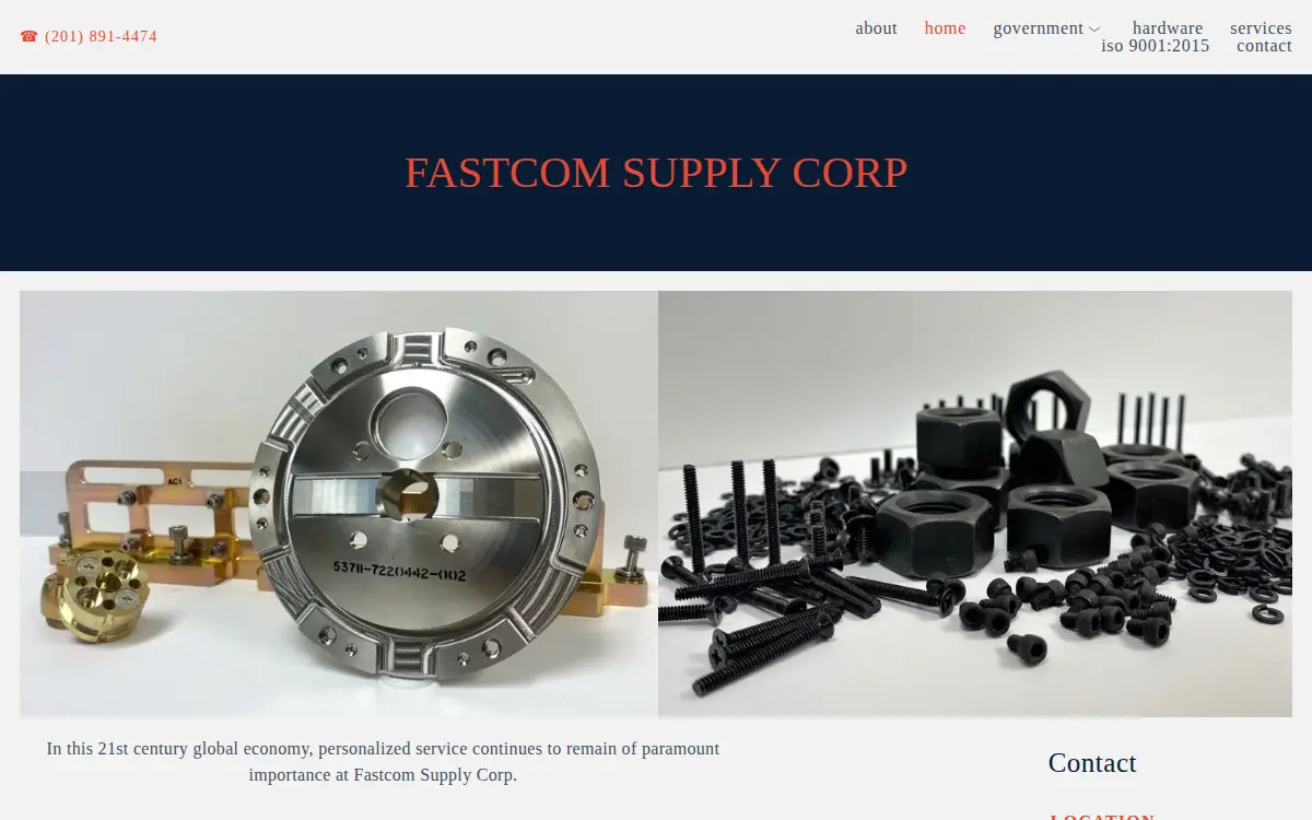 Homepage of Fastcom Supply CORP