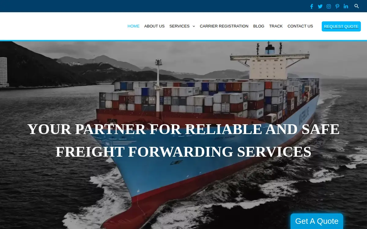 Homepage of Stg Freight Services, INC