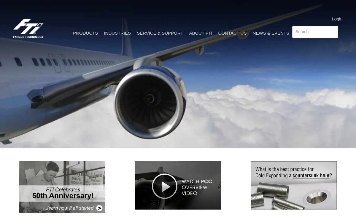 Homepage of Fatigue Technology, INC
