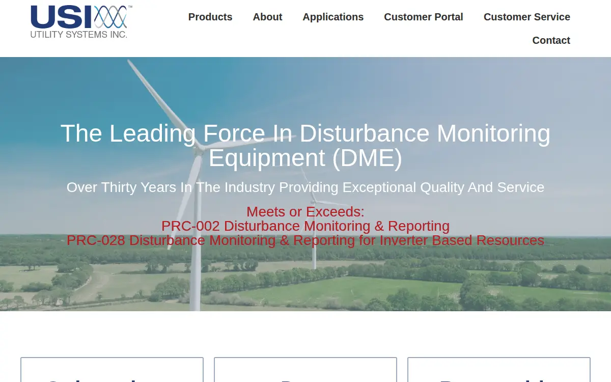 Homepage of Utility Systems, INC.