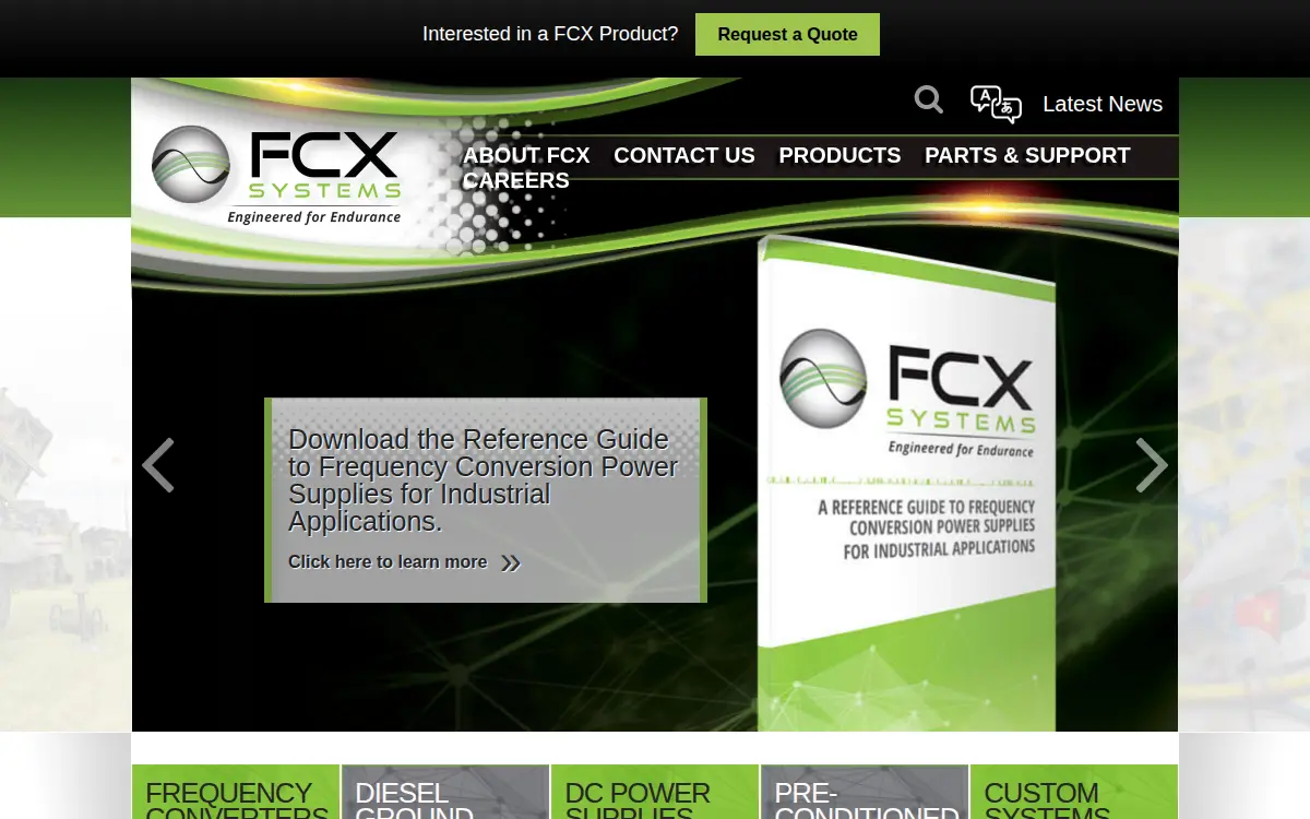Homepage of Fcx Systems INC