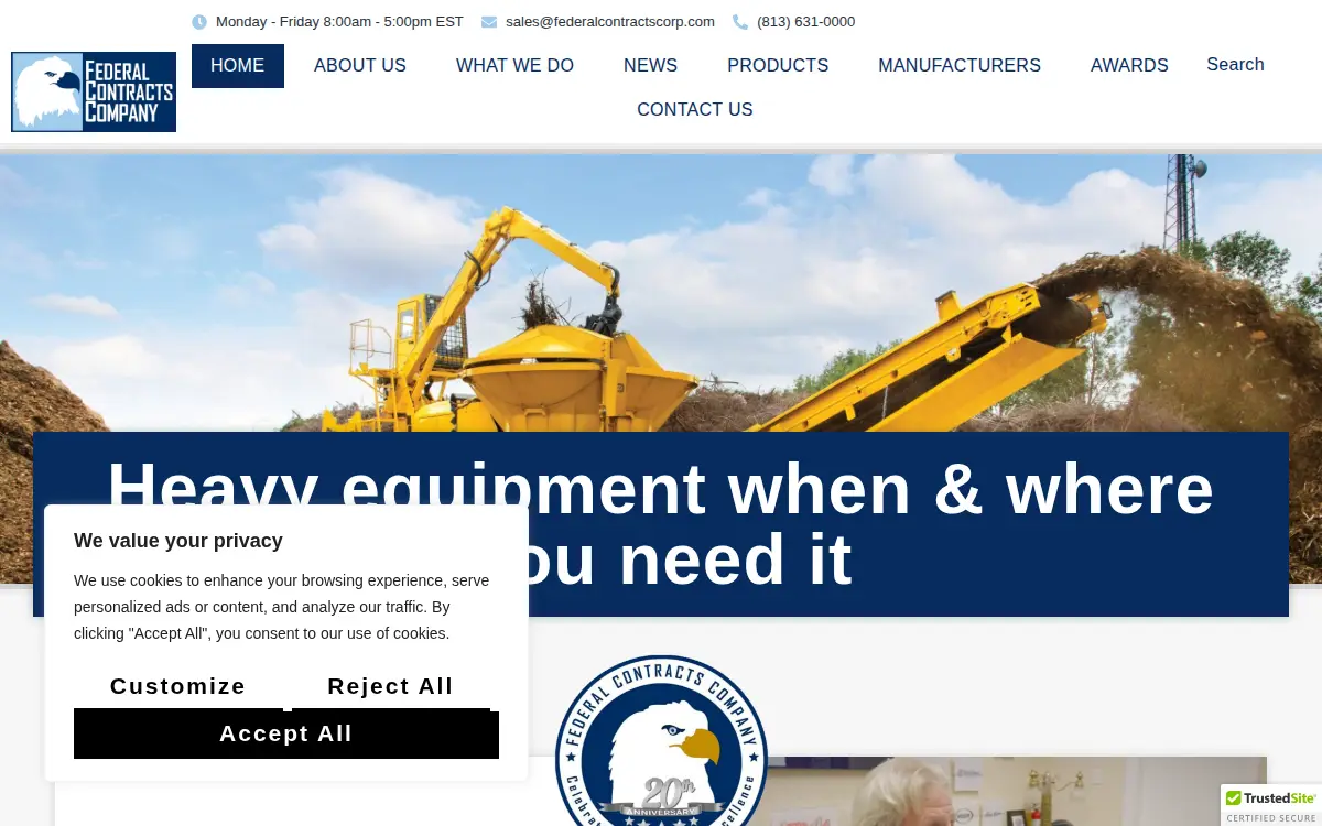 Homepage of Federal Contracts LLC