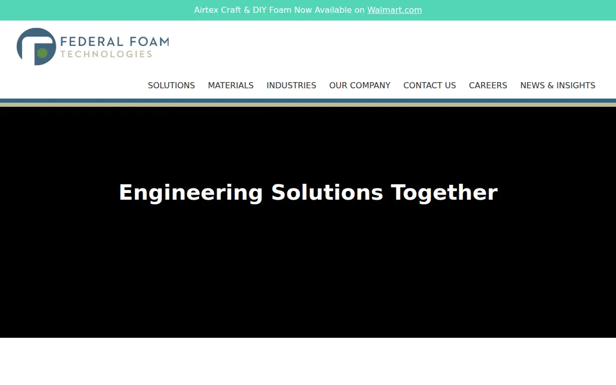 Homepage of Federal Foam Technologies INC