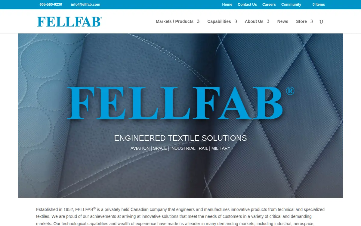 Homepage of Fellfab Corporation