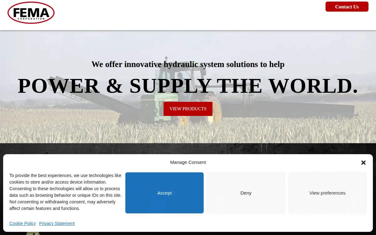 Homepage of Fema Corporation of Michigan
