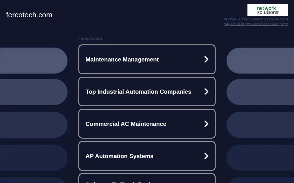Homepage of Ferco Tech, LLC
