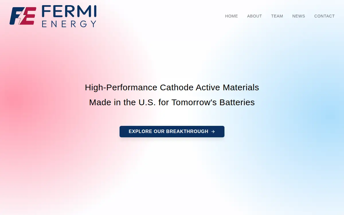 Homepage of Fermi Energy, INC.