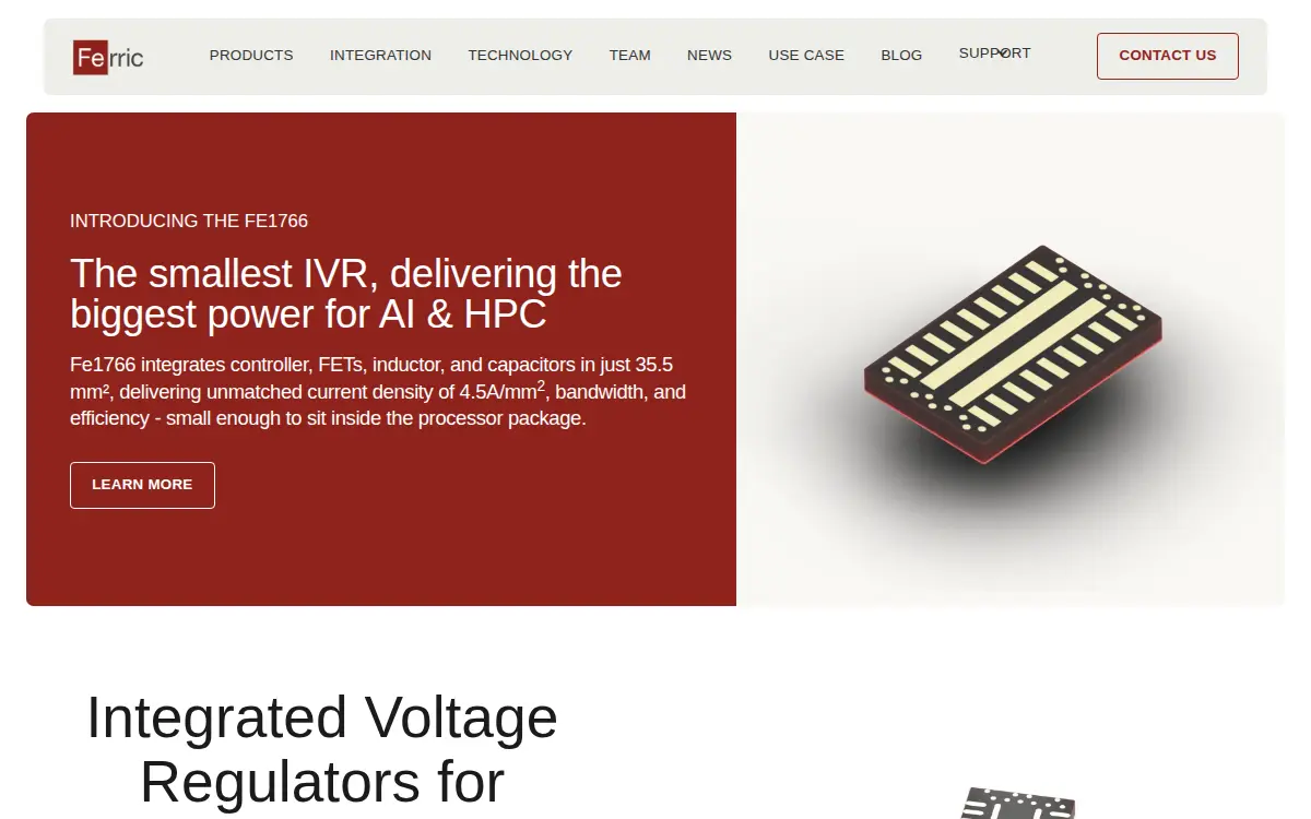 Homepage of Ferric, INC.
