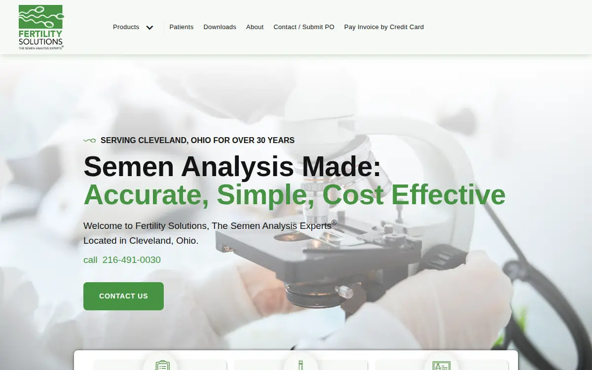 Homepage of Fertility Solutions INC.
