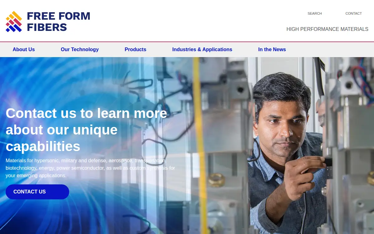 Homepage of Free Form Fibers L.l.c.