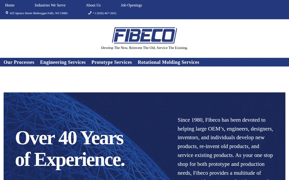 Homepage of Fibeco CORP
