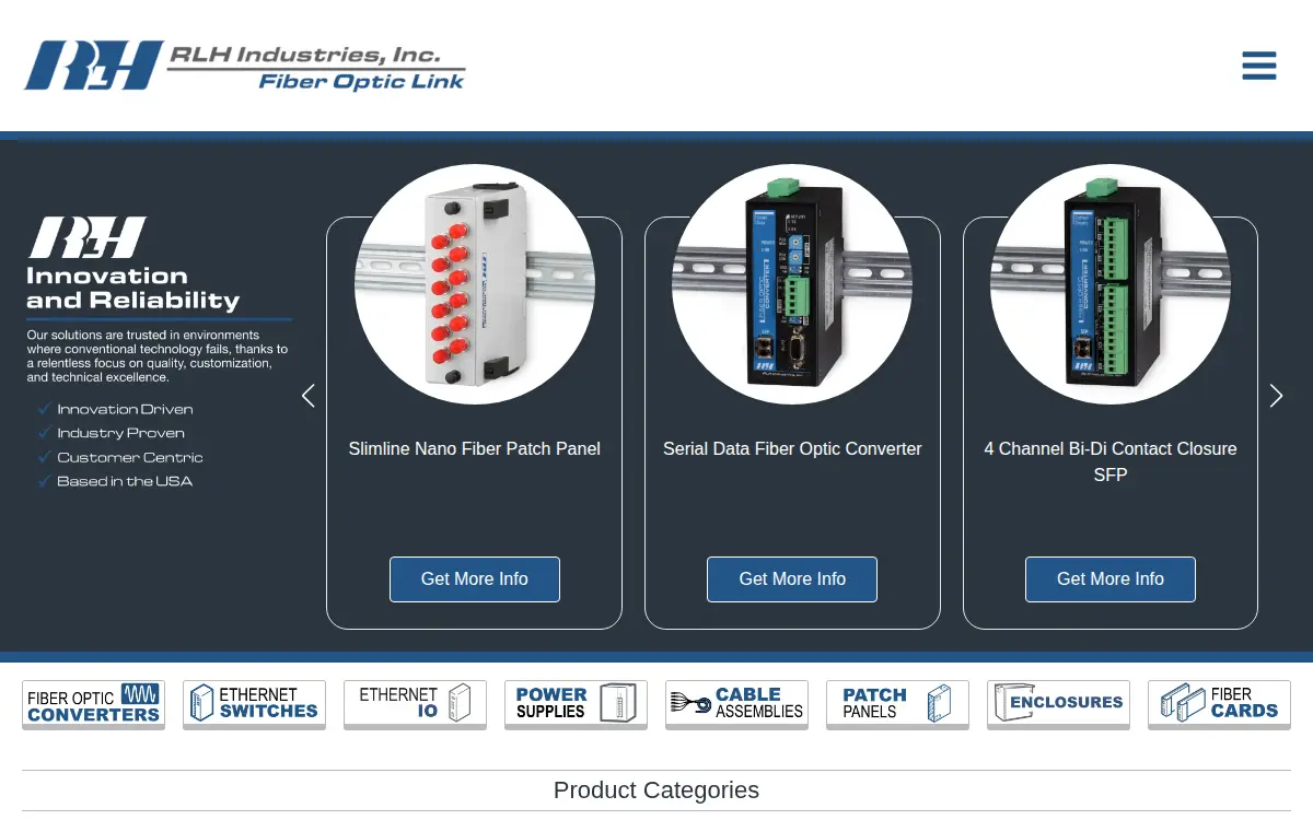 Homepage of Rlh Industries, INC.