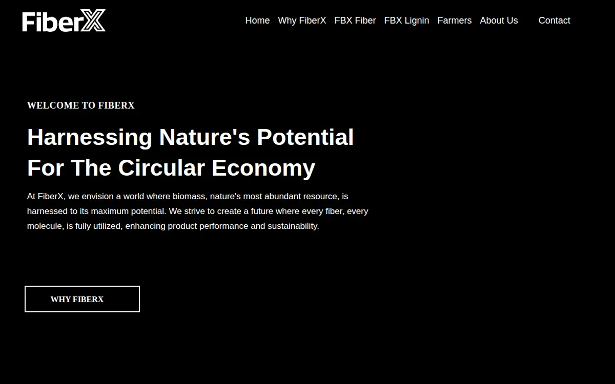 Homepage of Fiberx Incorporated