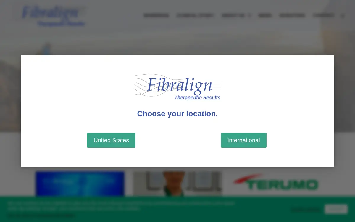 Homepage of Fibralign Corporation