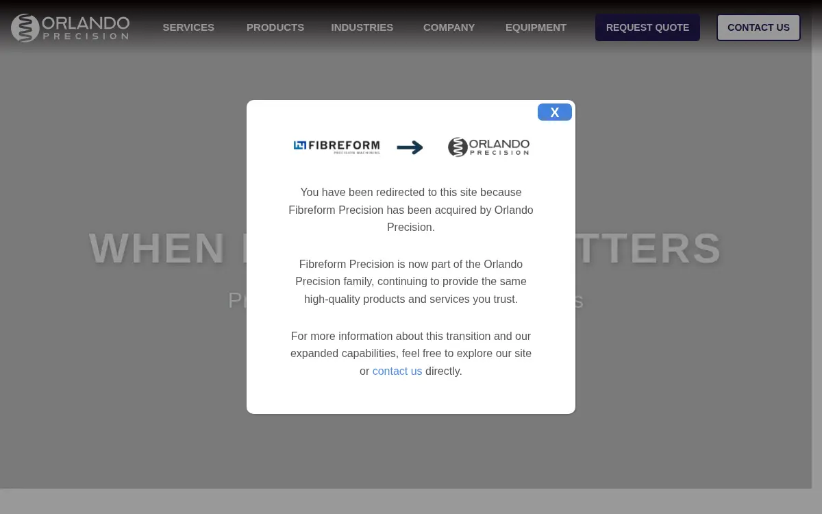 Homepage of Fibreform Electronics, LLC