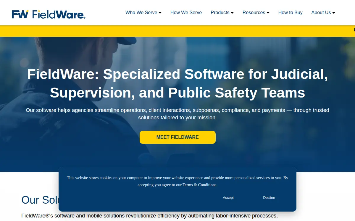 Homepage of Fieldware, LLC