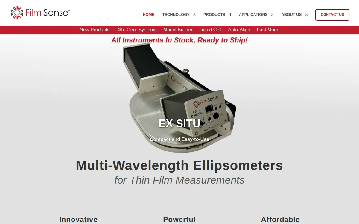 Homepage of Film Sense LLC
