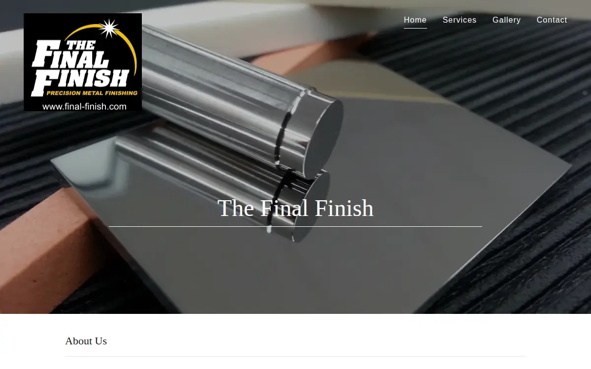 Homepage of Final Finish Precision Metal Finishing INC.