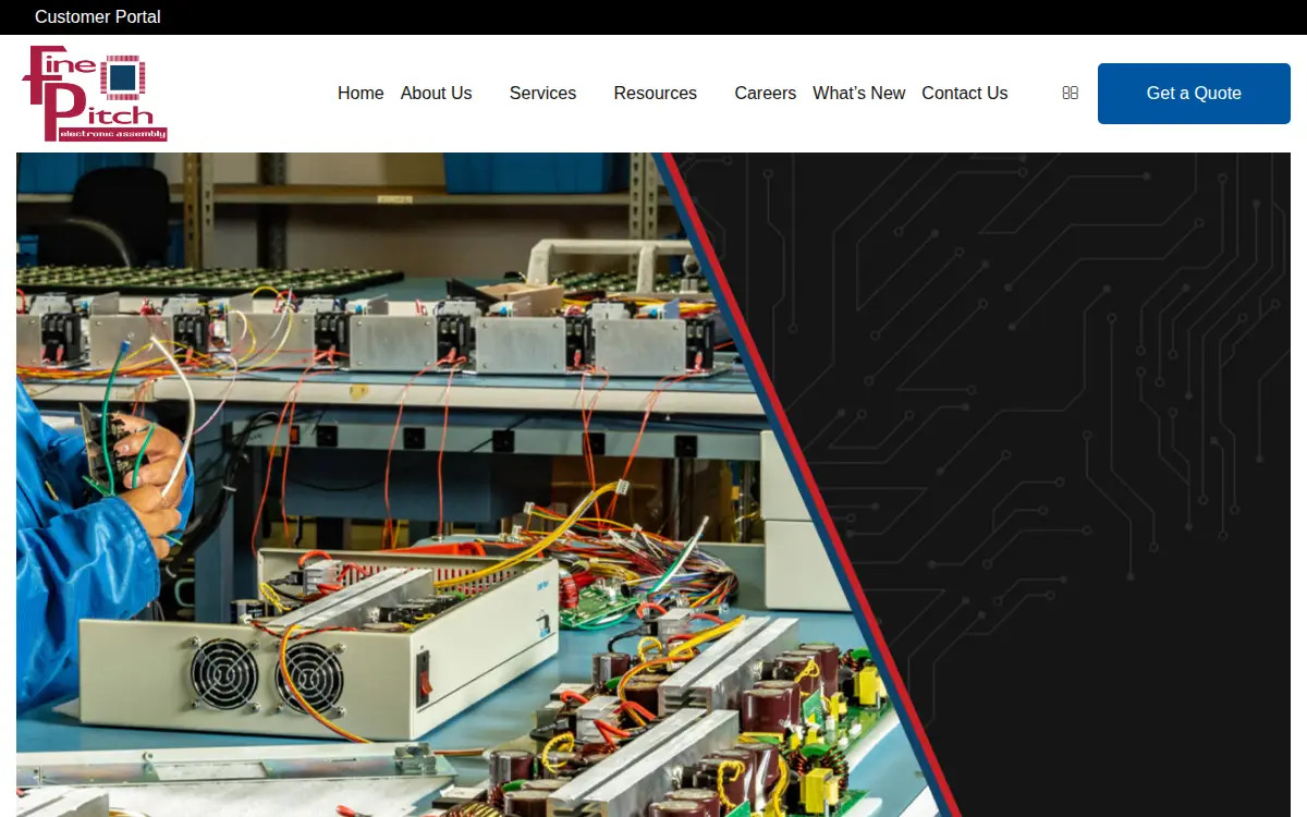 Homepage of Fine Pitch Electronic Assembly, LLC