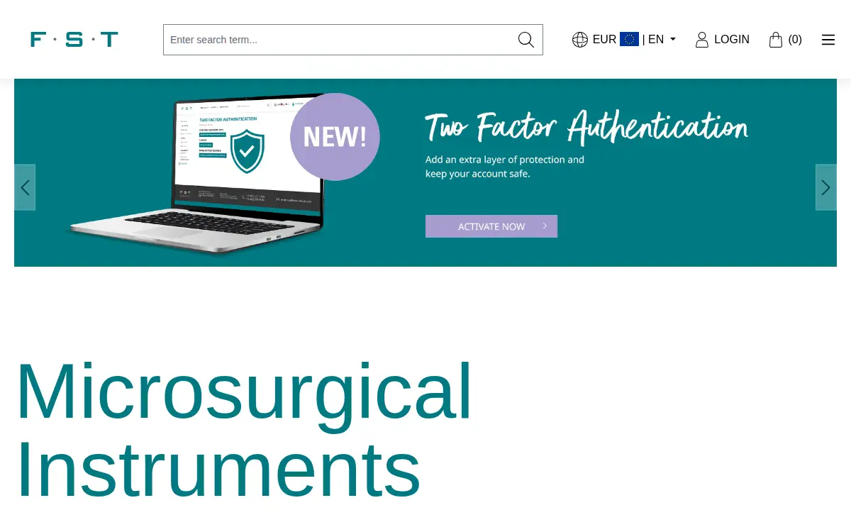 Homepage of Fine Science Tools (usa) INC.