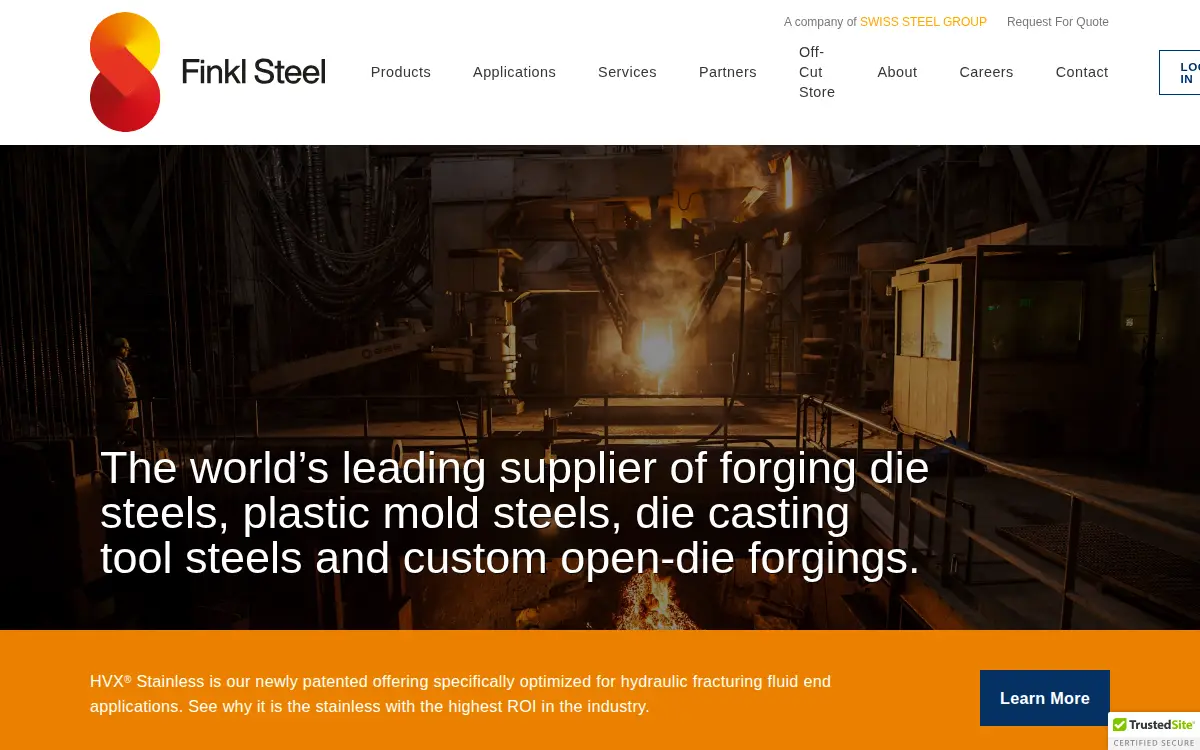 Homepage of A. Finkl & Sons CO.